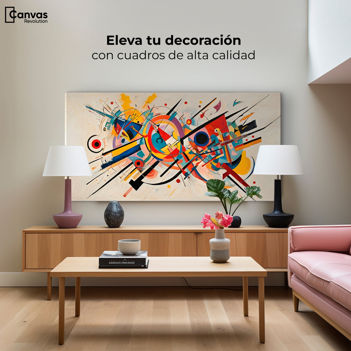 Cuadros Decorativos Canvas Revolution | Abstraccion Moderna | Montaje2