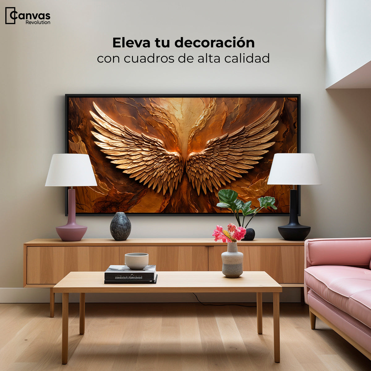 Cuadros Decorativos Canvas Revolution | Alas Angel Divino | Montaje2