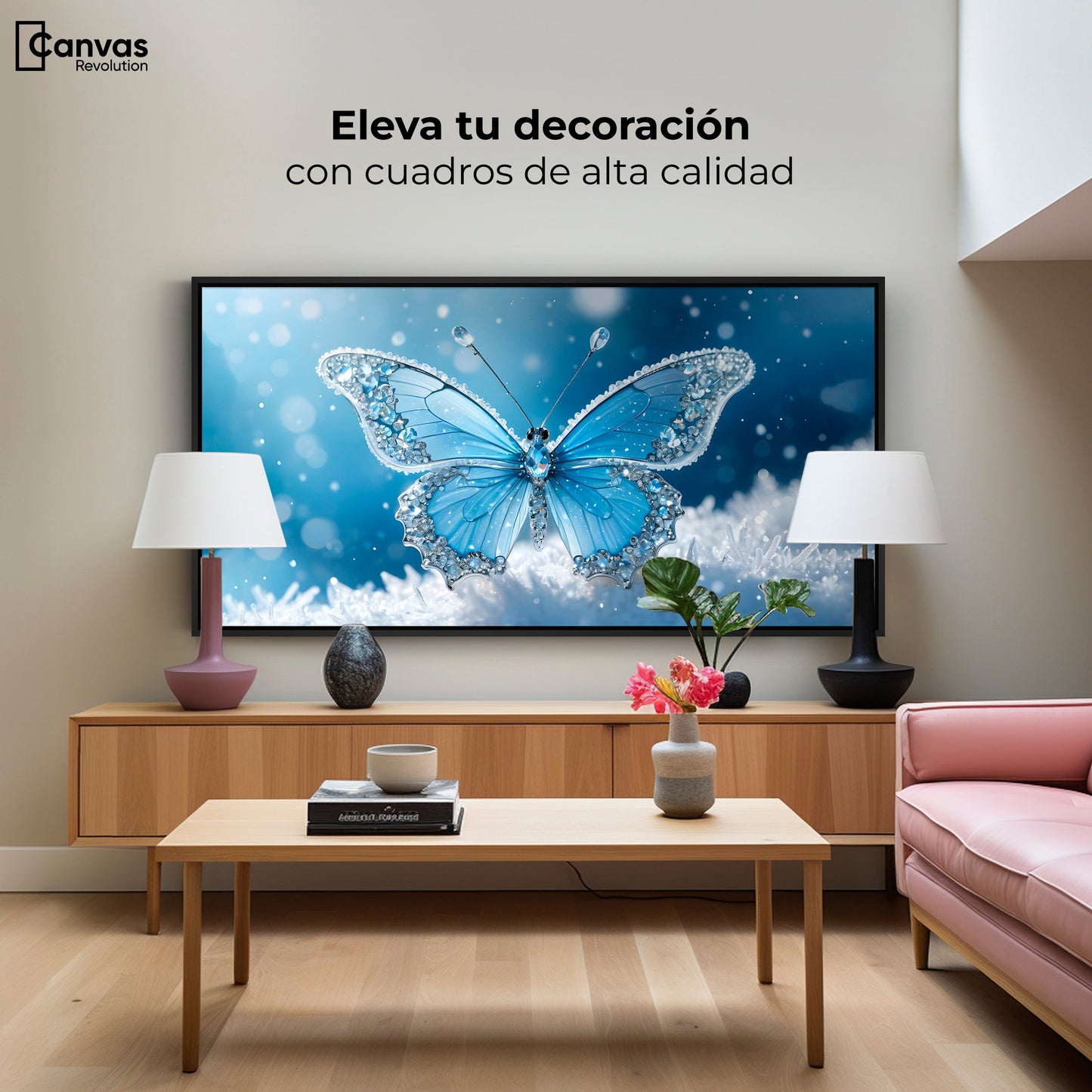 Cuadros Decorativos Canvas Revolution | Alas De Diamante | Montaje2