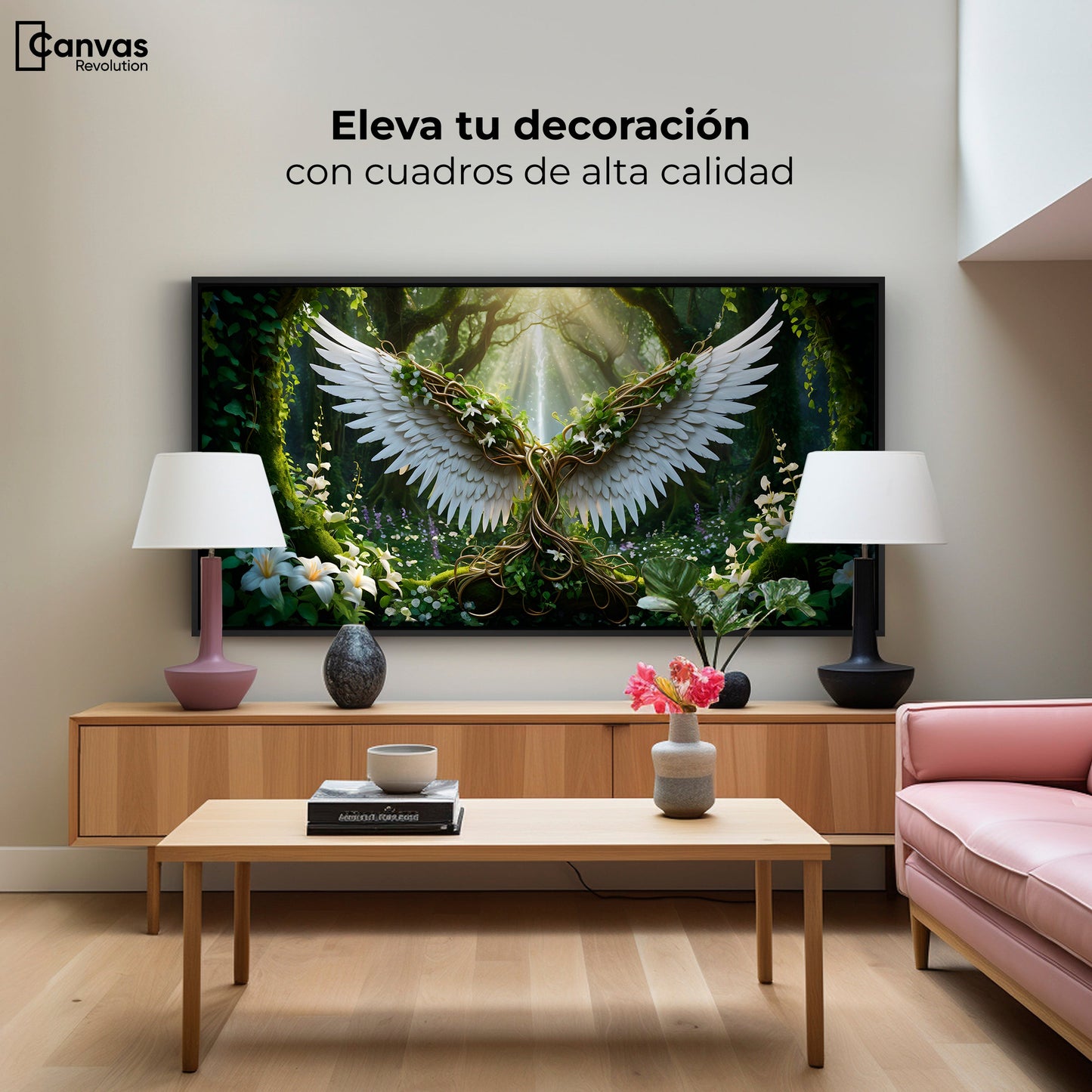 Cuadros Decorativos Canvas Revolution | Alas De La Jungla | Montaje2
