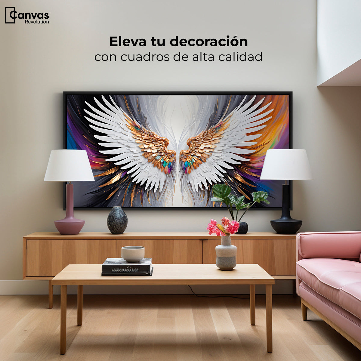 Cuadros Decorativos Canvas Revolution | Alas De Sueno | Montaje2