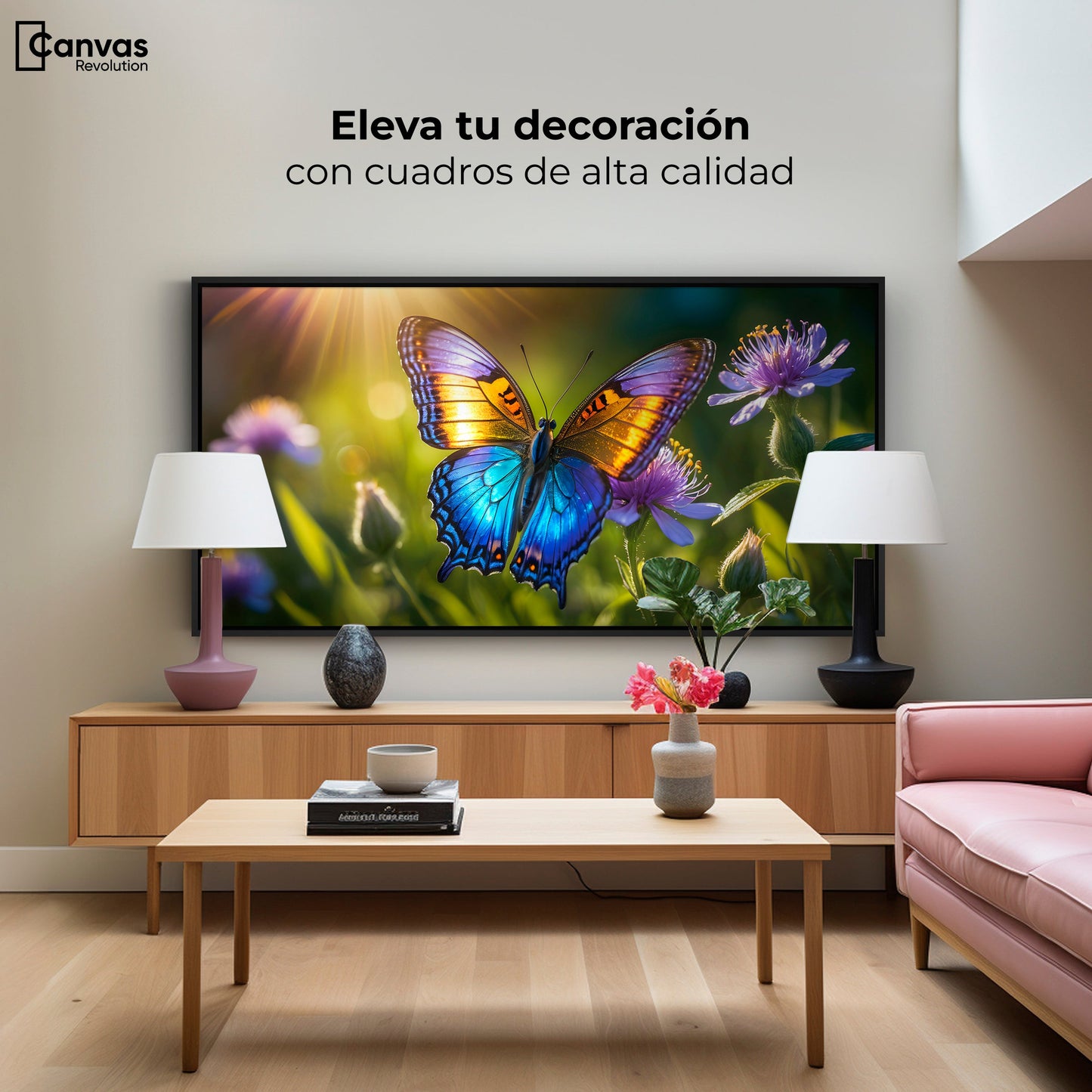 Cuadros Decorativos Canvas Revolution | Alas En El Sol | Montaje2