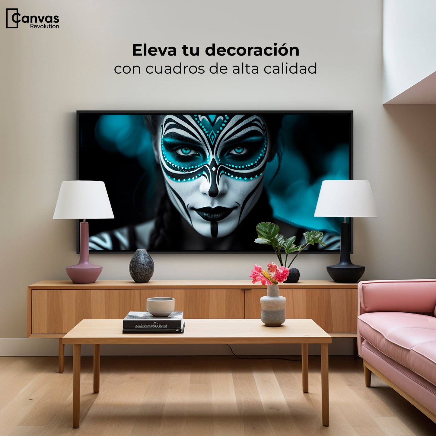 Cuadros Decorativos Canvas Revolution | Aqua En El Rostro | Montaje2