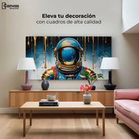 Cuadros Decorativos Canvas Revolution | Astronauta Azul | Montaje2