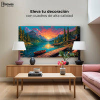 Cuadros Decorativos Canvas Revolution | Atardecer Brillante | Montaje2