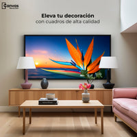 Cuadros Decorativos Canvas Revolution | Ave De Paraiso Vivo | Montaje2