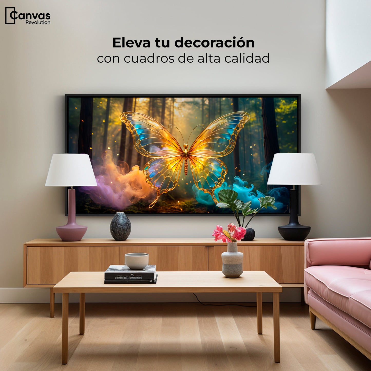 Cuadros Decorativos Canvas Revolution | Bosque De Cristal | Montaje2