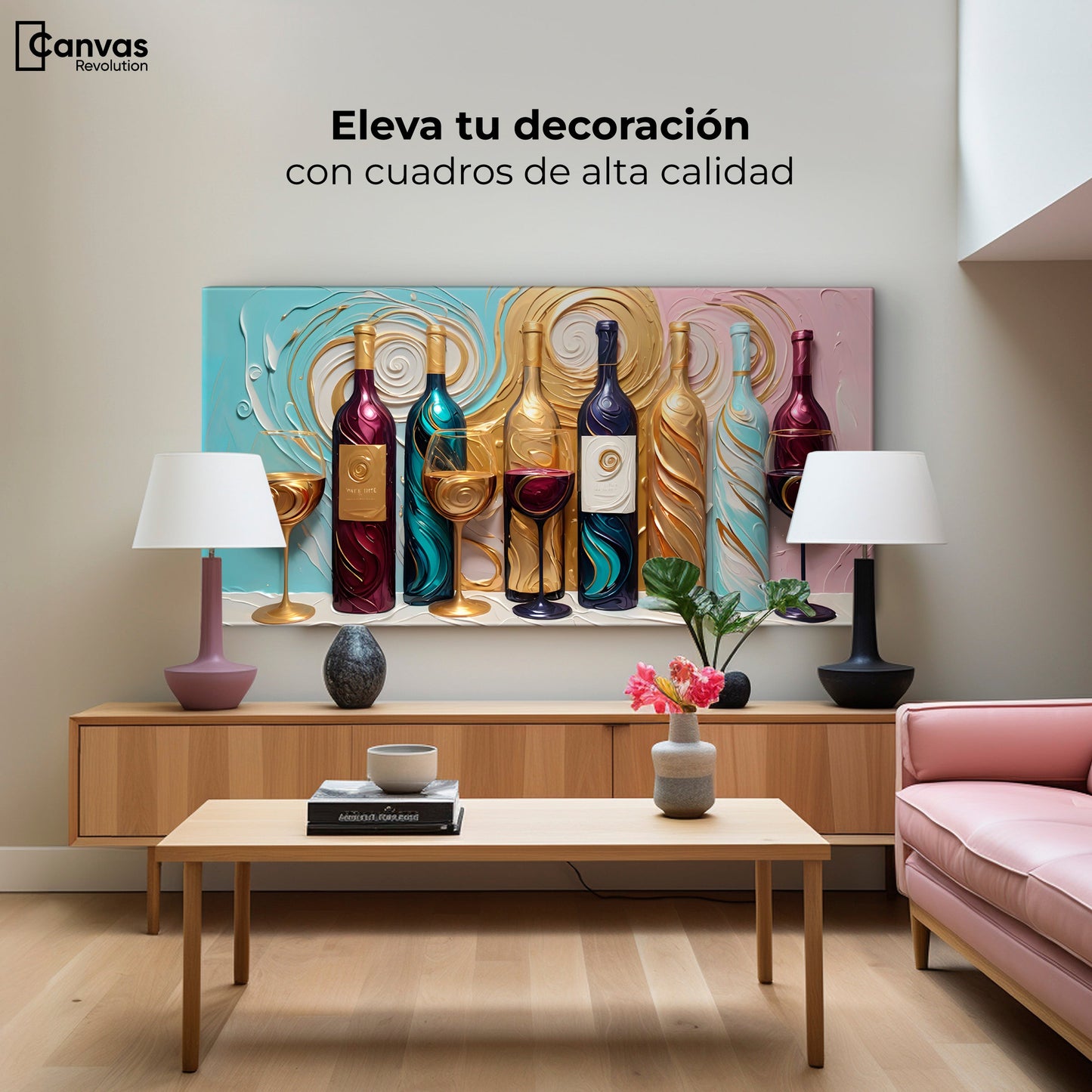 Cuadros Decorativos Canvas Revolution | Botella De Suenos | Montaje2