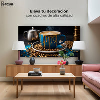 Cuadros Decorativos Canvas Revolution | Cafe Azul Celestial | Montaje2