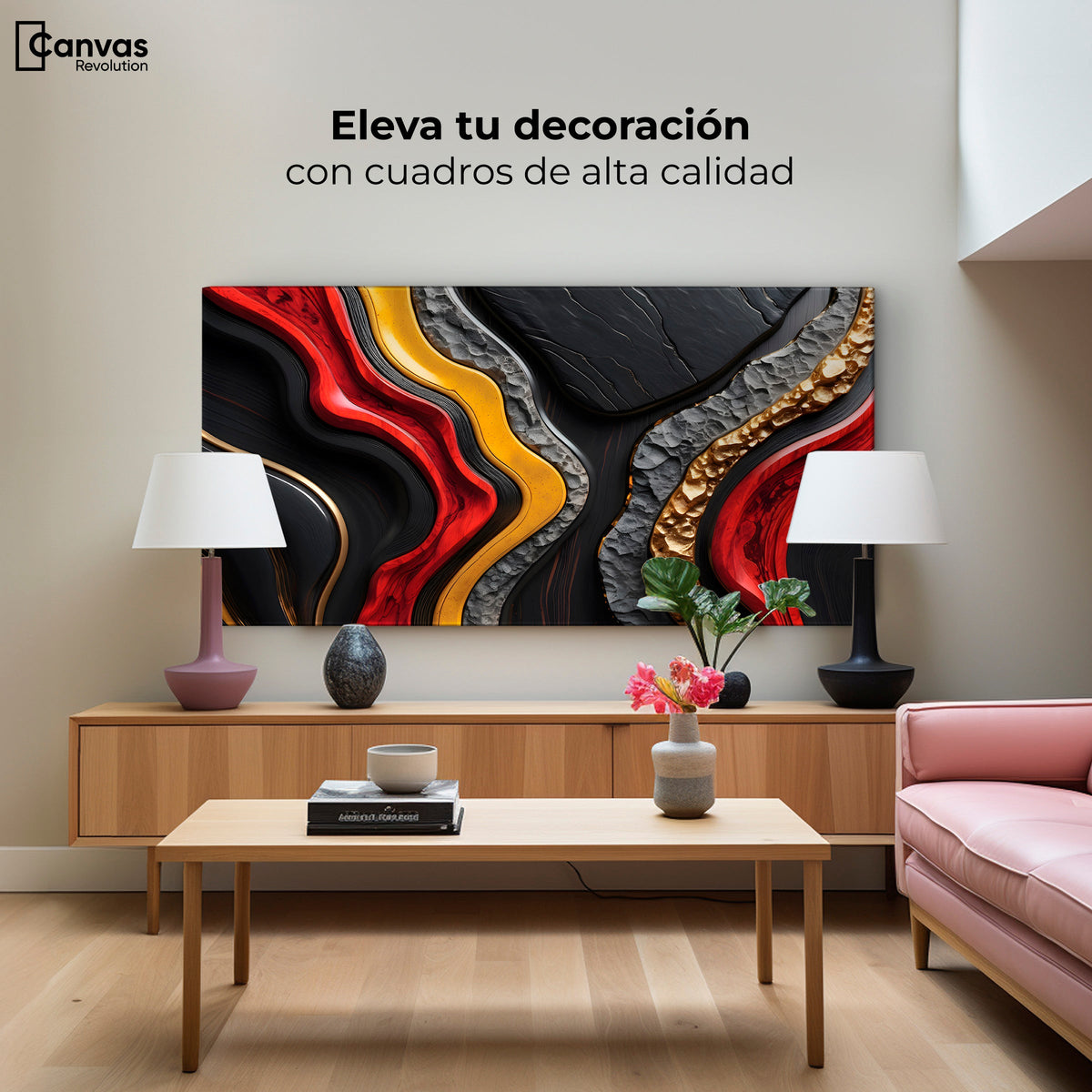 Cuadros Decorativos Canvas Revolution | Capas Etereas | Montaje2