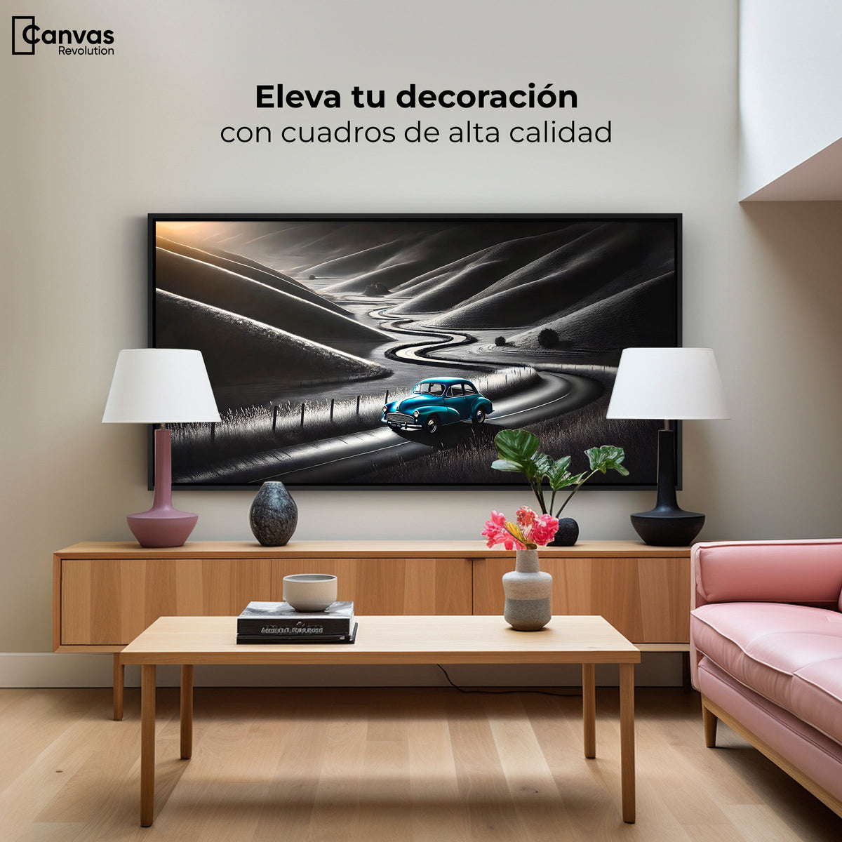 Cuadros Decorativos Canvas Revolution | Carretera Celeste | Montaje2