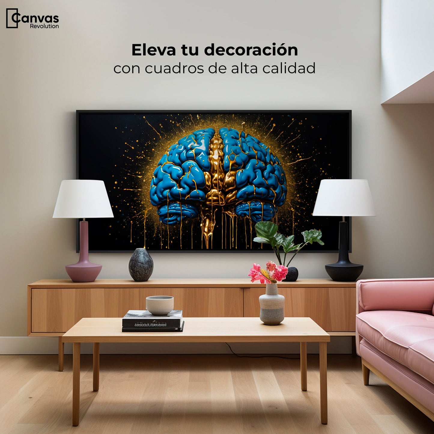 Cuadros Decorativos Canvas Revolution | Cerebro Luminoso | Montaje2