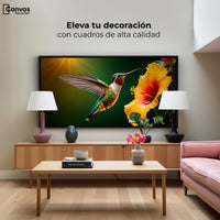 Cuadros Decorativos Canvas Revolution | Colibri Ala Nectar | Montaje2