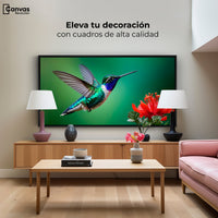 Cuadros Decorativos Canvas Revolution | Colibri En Rocio | Montaje2