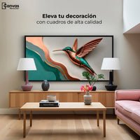 Cuadros Decorativos Canvas Revolution | Colibri Esmeralda | Montaje2