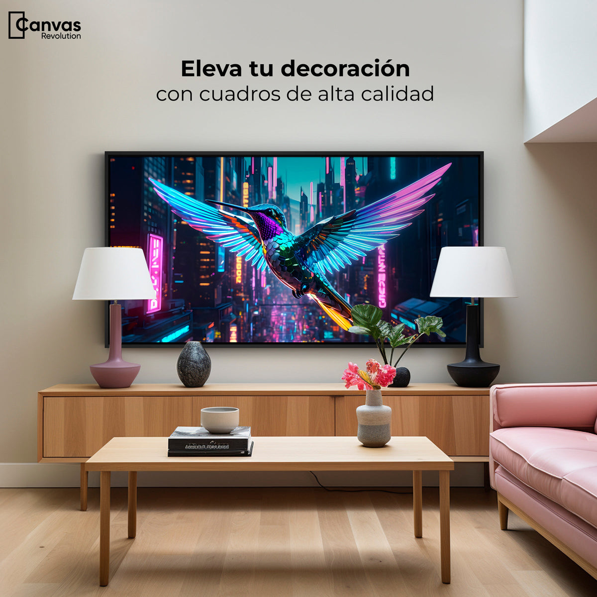 Cuadros Decorativos Canvas Revolution | Colibri Estelar | Montaje2