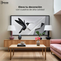 Cuadros Decorativos Canvas Revolution | Colibri Geometrico | Montaje2