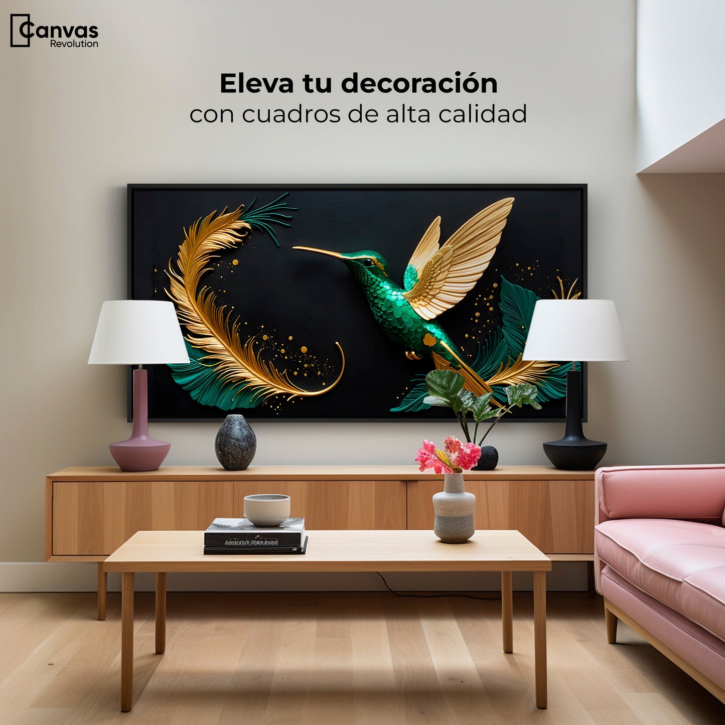 Cuadros Decorativos Canvas Revolution | Colibri Magico | Montaje2