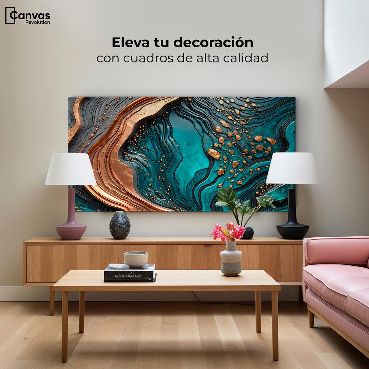 Cuadros Decorativos Canvas Revolution | Elegancia Acuatica | Montaje2