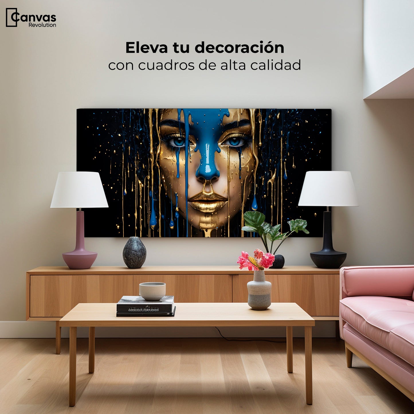 Cuadros Decorativos Canvas Revolution | Elegancia Liquida | Montaje2