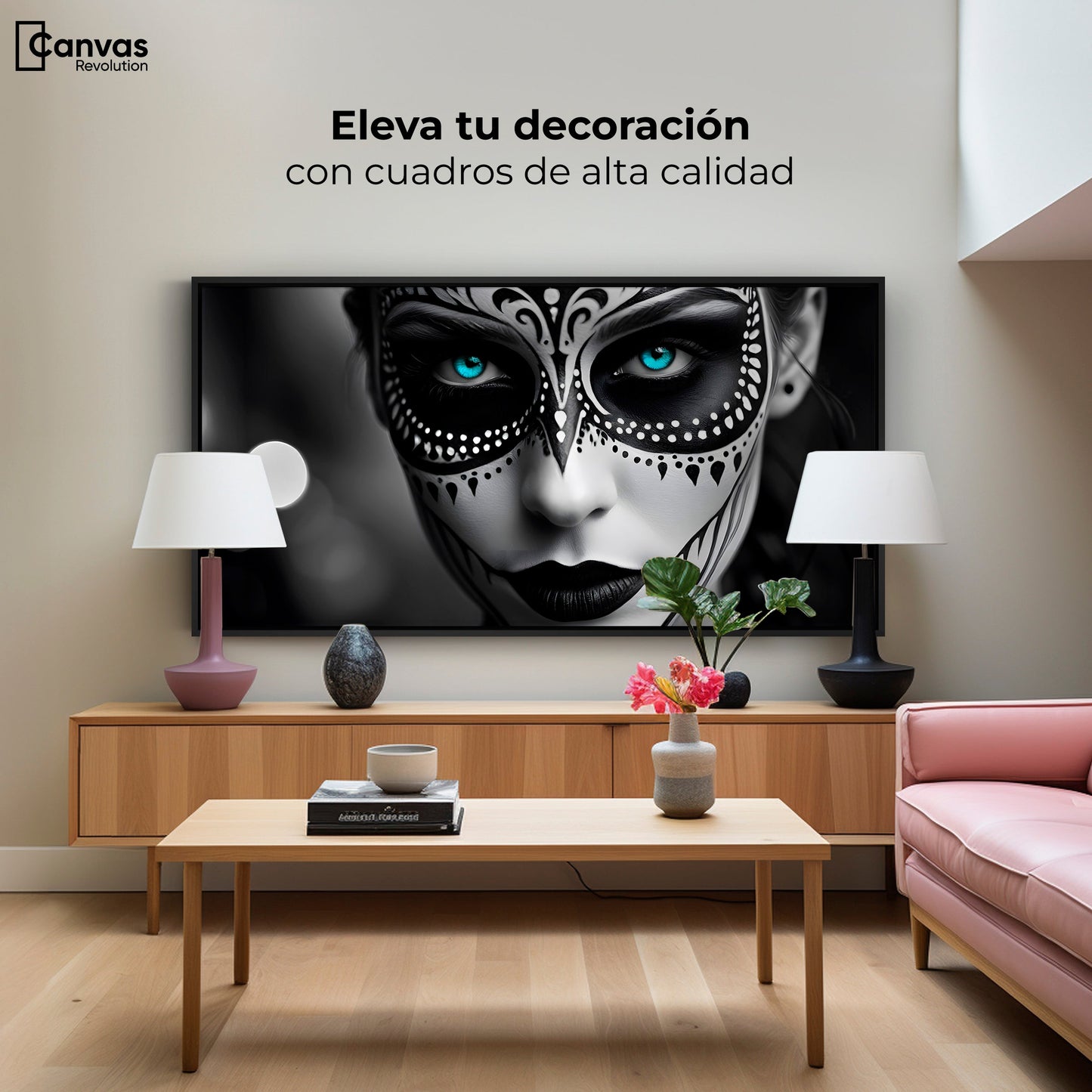 Cuadros Decorativos Canvas Revolution | Encanto Y Azul | Montaje2