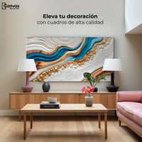 Cuadros Decorativos Canvas Revolution | Estratos Dorados | Montaje2