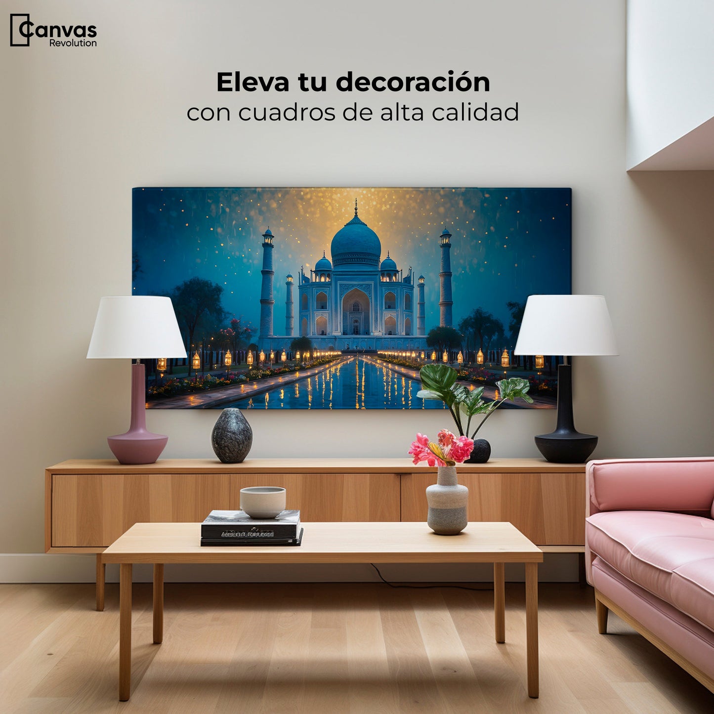 Cuadros Decorativos Canvas Revolution | Estrellas Taj Mahal | Montaje2