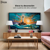 Cuadros Decorativos Canvas Revolution | Faro Bajo El Cielo | Montaje2