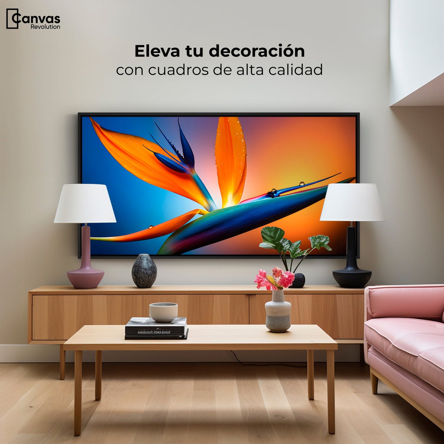 Cuadros Decorativos Canvas Revolution | Flor Paraiso Eterno | Montaje2