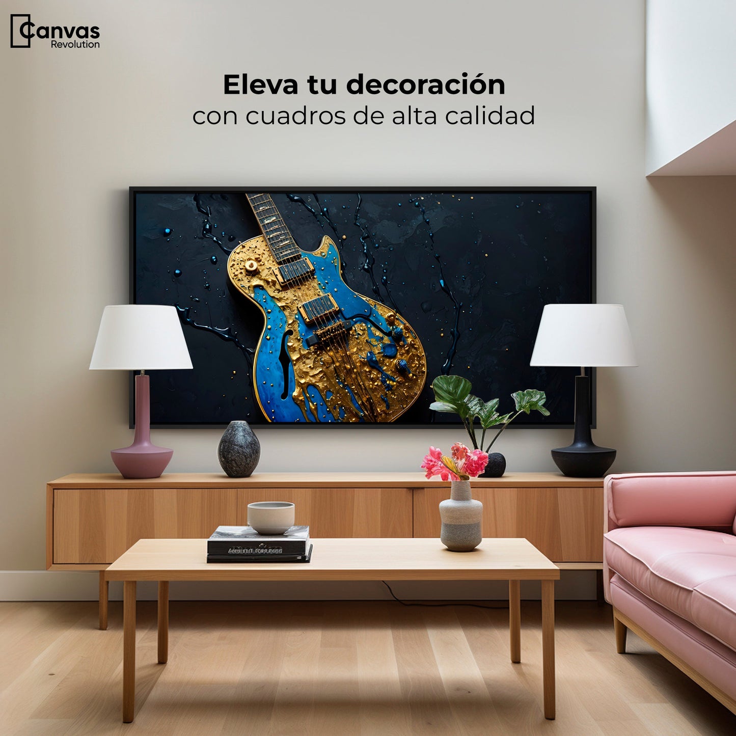 Cuadros Decorativos Canvas Revolution | Guitarra Celestial | Montaje2