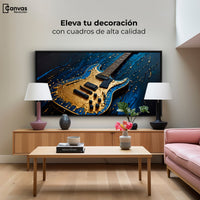Cuadros Decorativos Canvas Revolution | Guitarra Luminosa | Montaje2