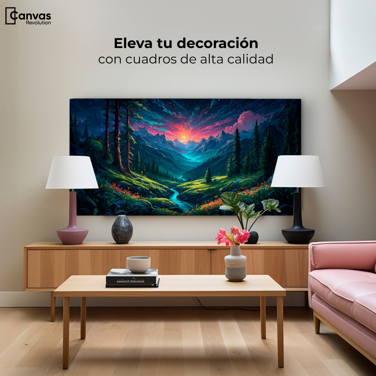 Cuadros Decorativos Canvas Revolution | Hermoso Atardecer | Montaje2