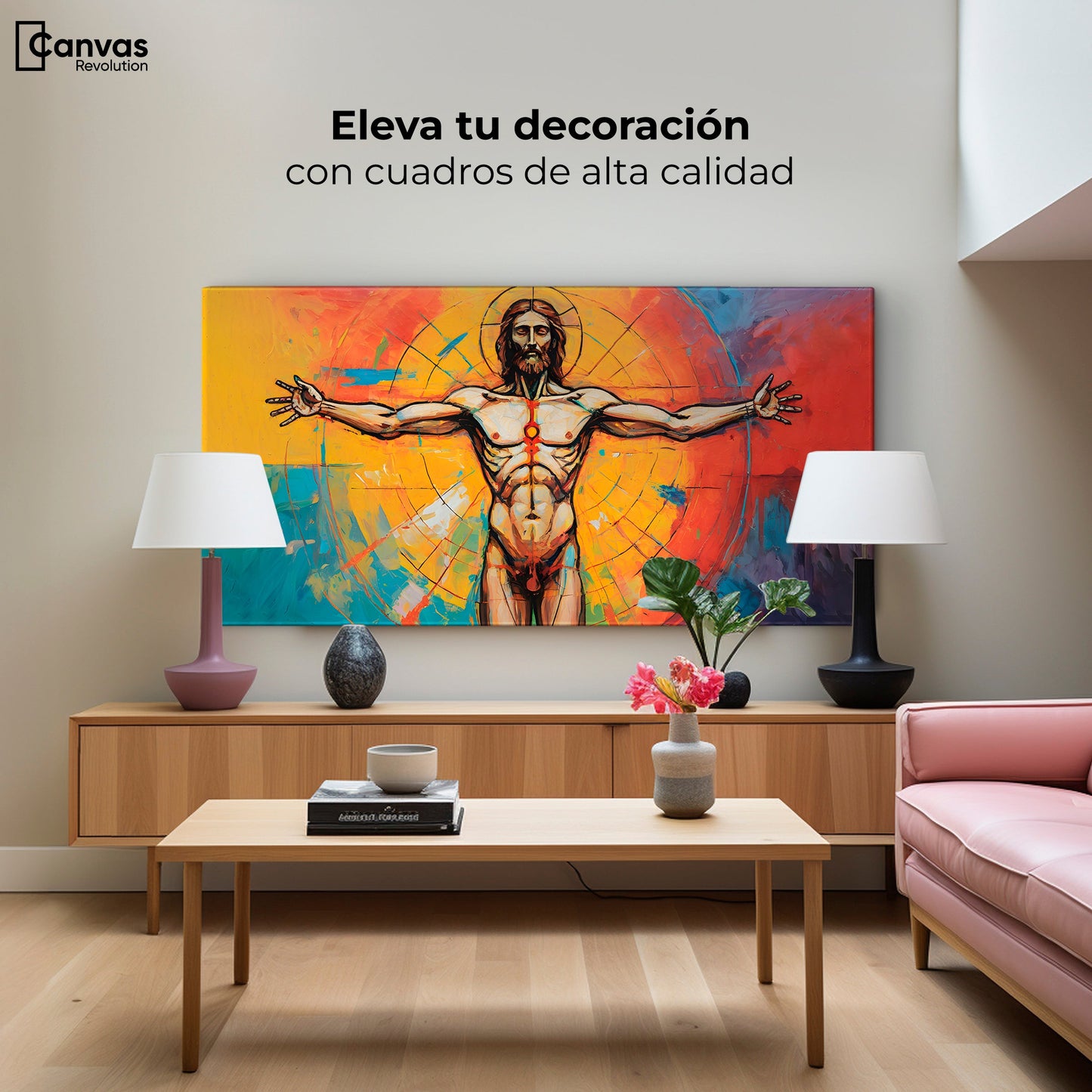 Cuadros Decorativos Canvas Revolution | Jesus Meditando | Montaje2