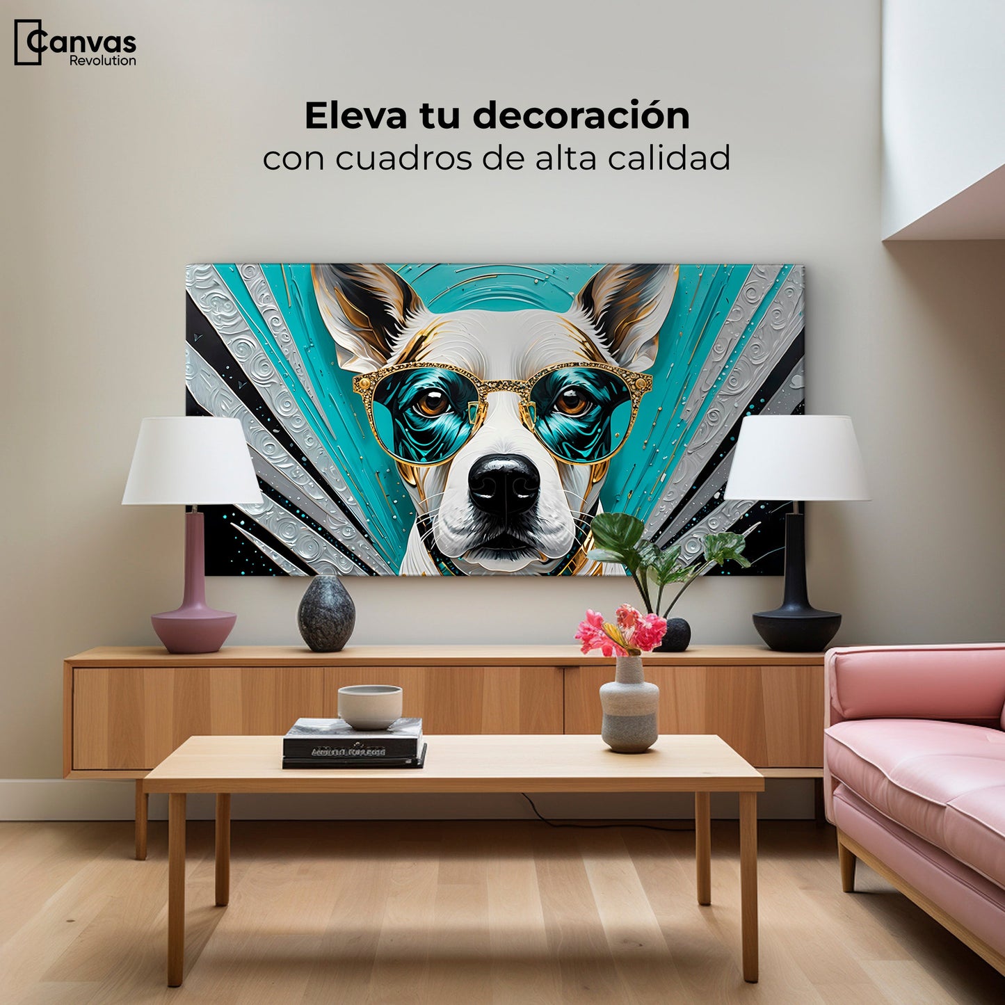 Cuadros Decorativos Canvas Revolution | Lentes Caninos | Montaje2