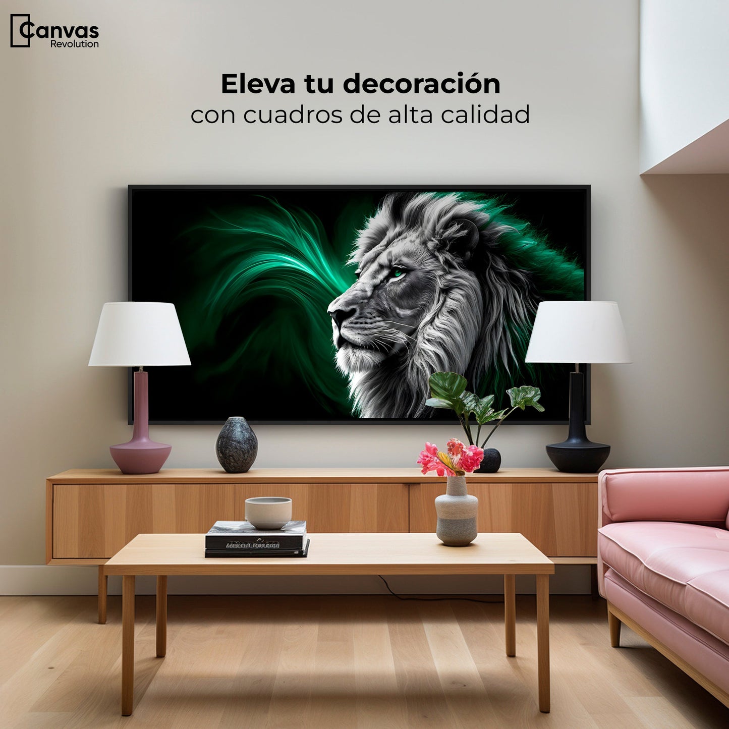 Cuadros Decorativos Canvas Revolution | Leon Radiante | Montaje2