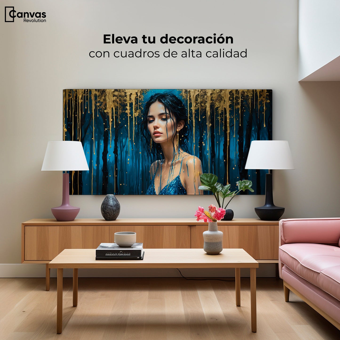 Cuadros Decorativos Canvas Revolution | Lluvia Celestial | Montaje2