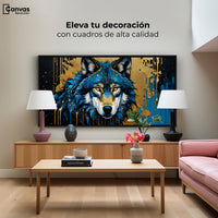 Cuadros Decorativos Canvas Revolution | Lobo Majestuoso | Montaje2