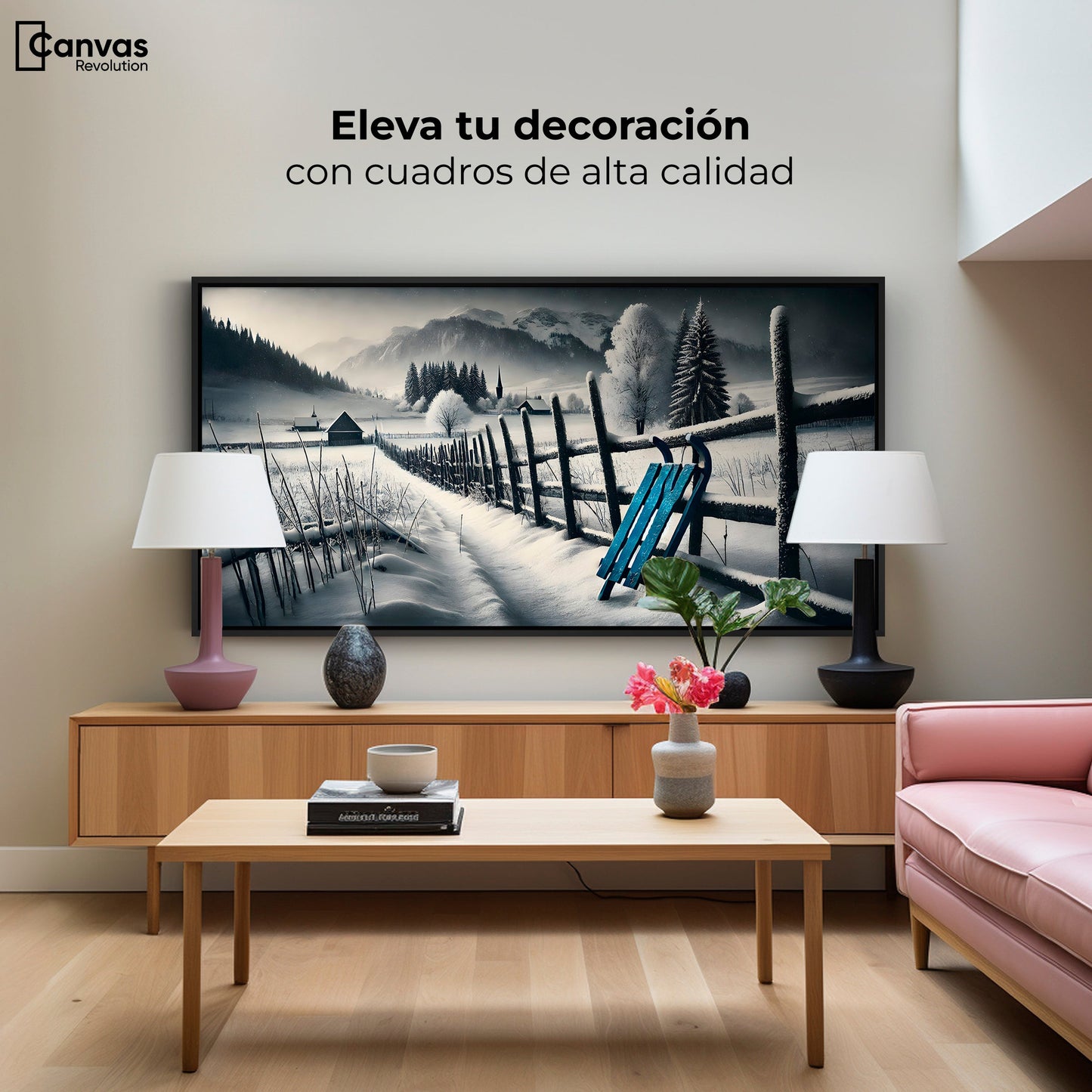 Cuadros Decorativos Canvas Revolution | Luz De Madera | Montaje2