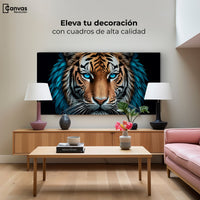 Cuadros Decorativos Canvas Revolution | Mirada Azul Salvaje | Montaje2