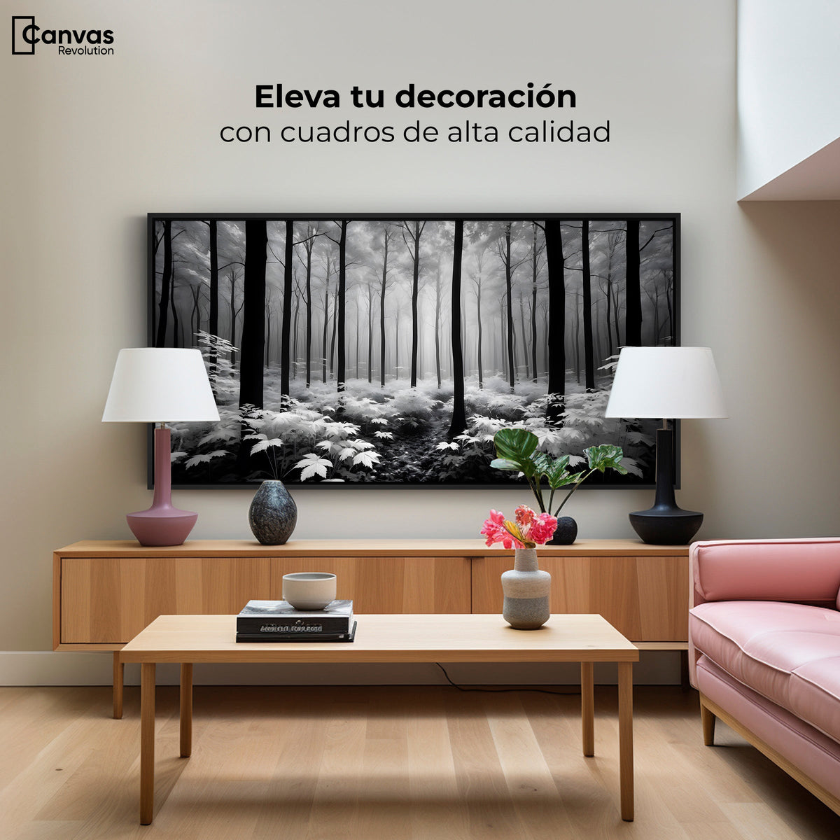 Cuadros Decorativos Canvas Revolution | Misterio En Bosque | Montaje2