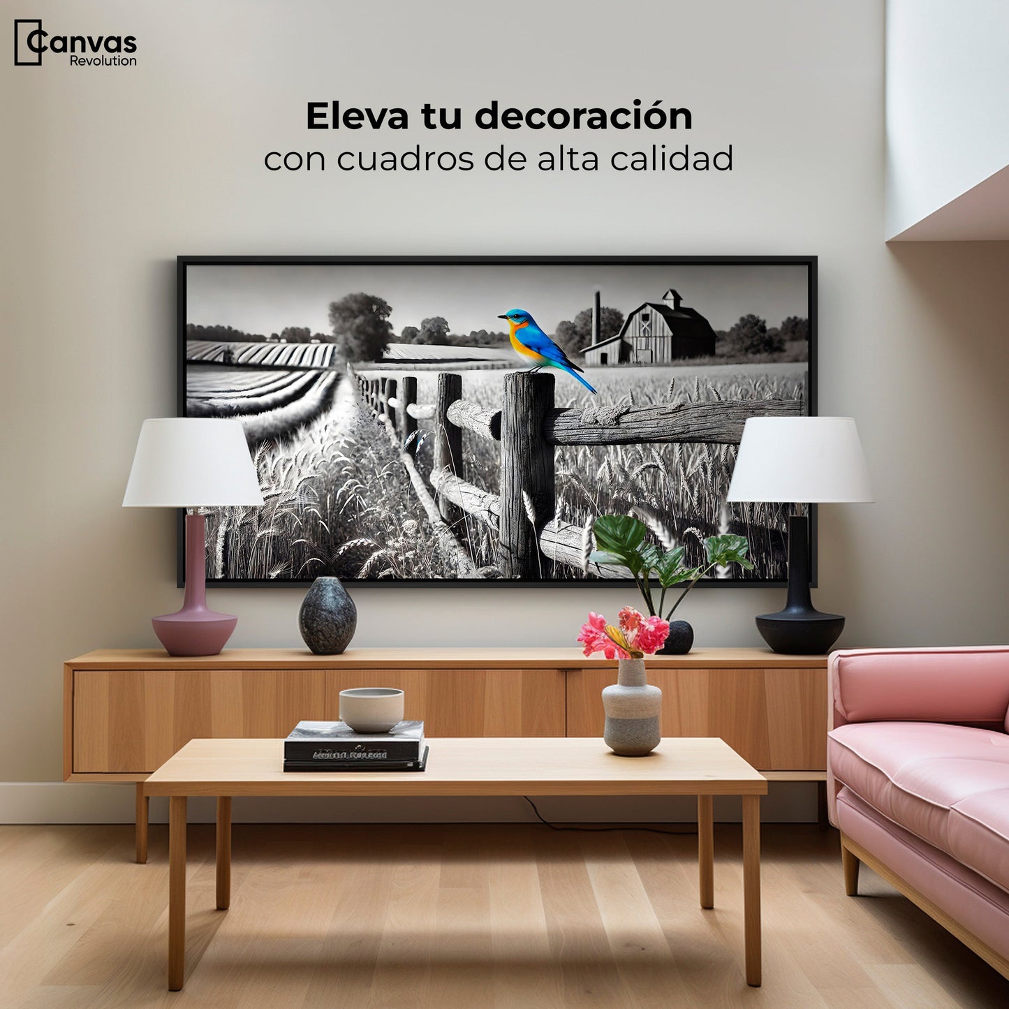 Cuadros Decorativos Canvas Revolution | Pajaro En Reposo | Montaje2
