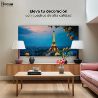 Cuadros Decorativos Canvas Revolution | Paris Crepuscular | Montaje2