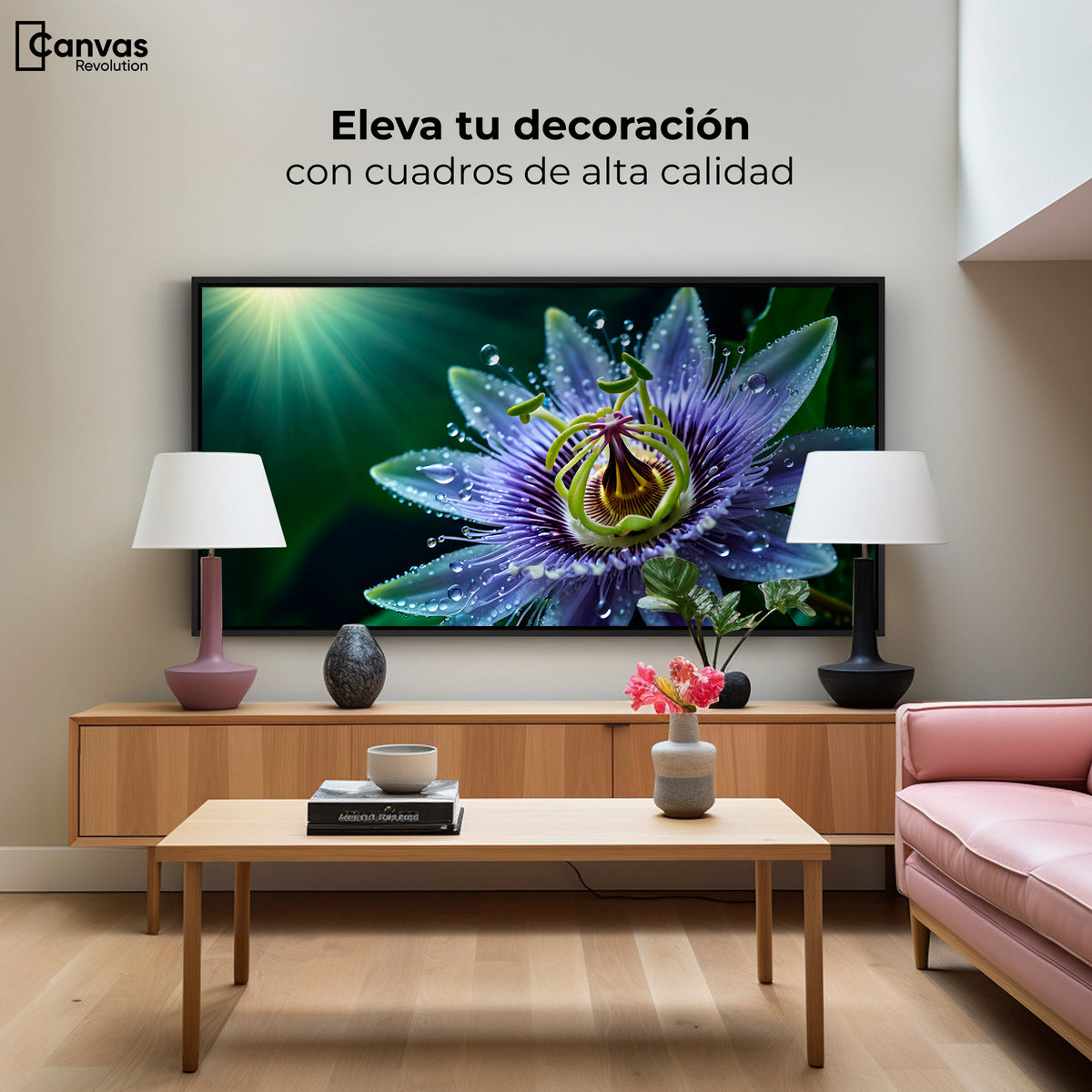 Cuadros Decorativos Canvas Revolution | Pasion Flor Eterna | Montaje2
