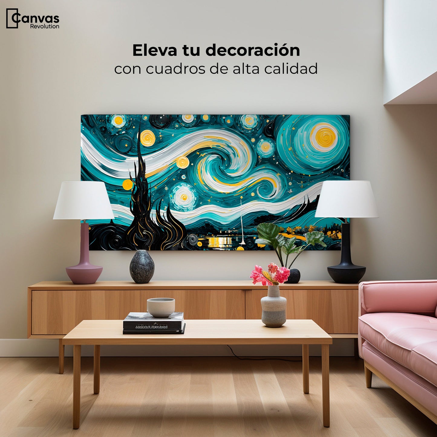 Cuadros Decorativos Canvas Revolution | Paz Estrellada | Montaje2