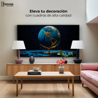 Cuadros Decorativos Canvas Revolution | Planeta Azul Zafiro | Montaje2