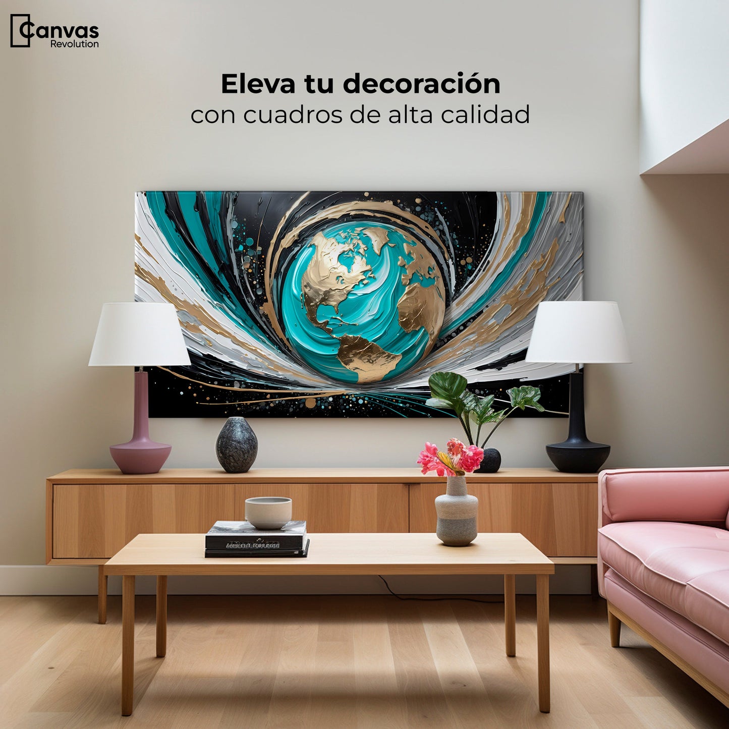 Cuadros Decorativos Canvas Revolution | Planeta En Calma | Montaje2