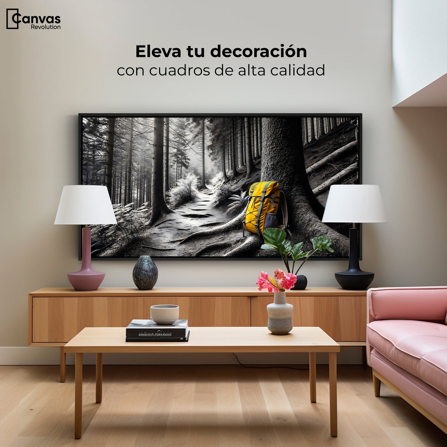 Cuadros Decorativos Canvas Revolution | Rastro Amarillo | Montaje2