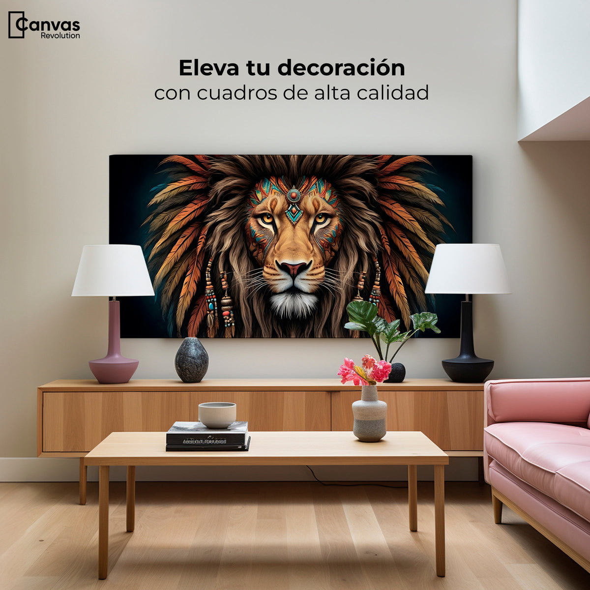 Cuadros Decorativos Canvas Revolution | Realeza Salvaje | Montaje2