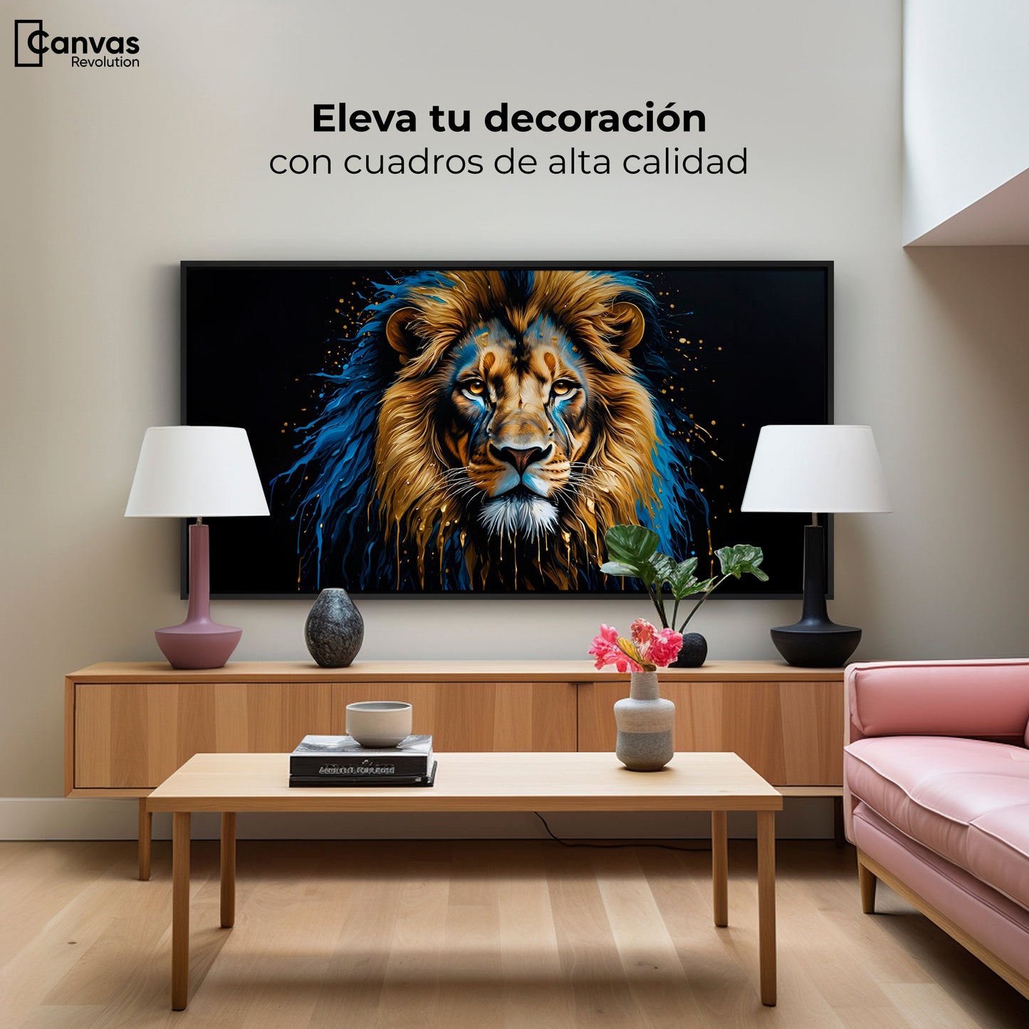 Cuadros Decorativos Canvas Revolution | Rey Majestuosidad | Montaje2