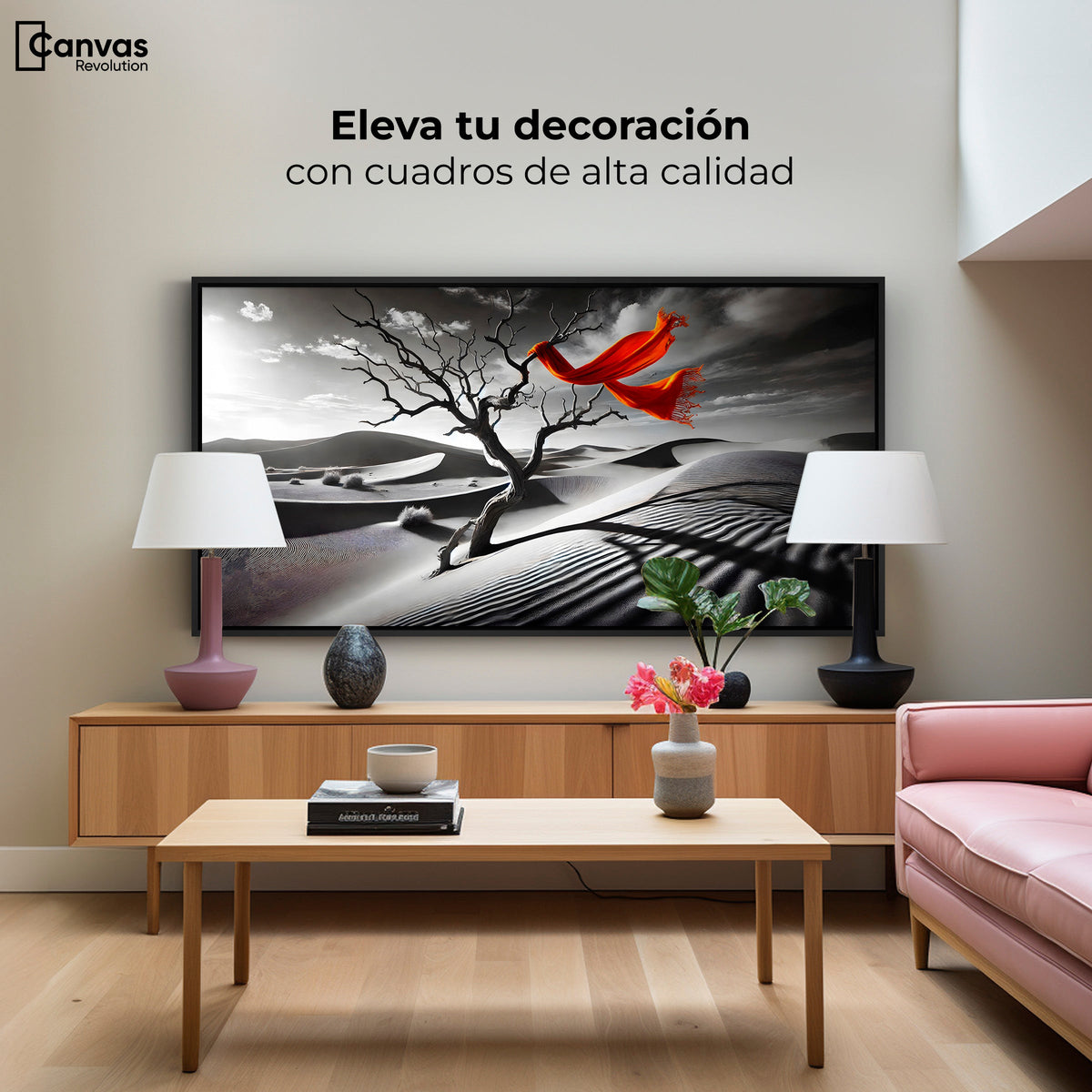 Cuadros Decorativos Canvas Revolution | Rojo Entre Espinas | Montaje2